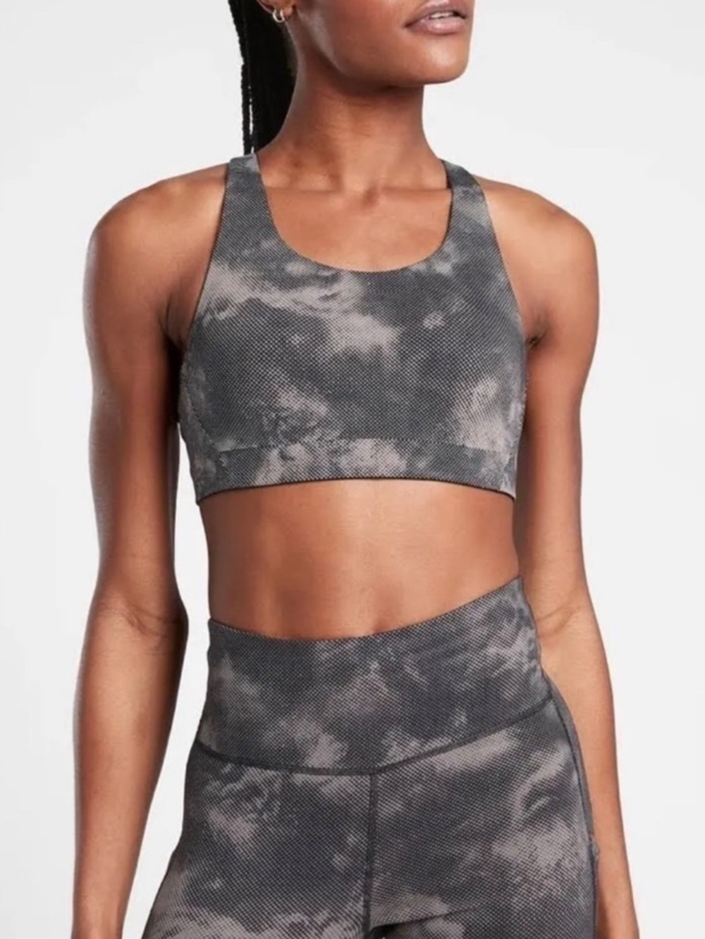 ATHLETA Camo Advance Printed Sports Bra Workout Gym Molded Size 34D